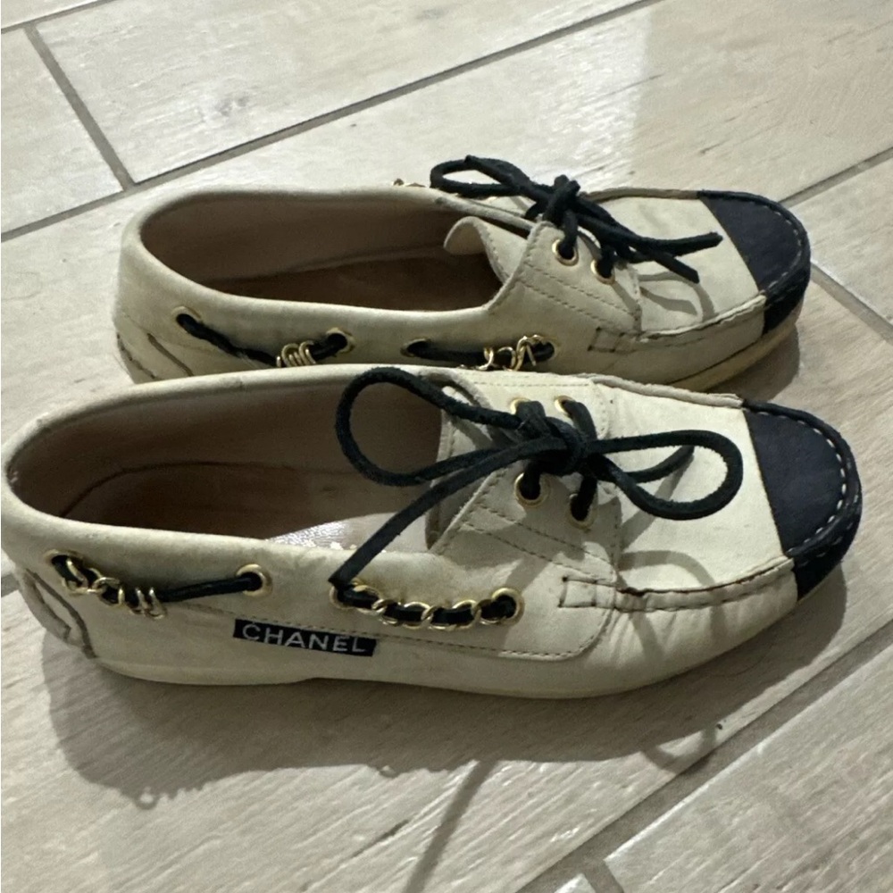 Chanel boat shoes